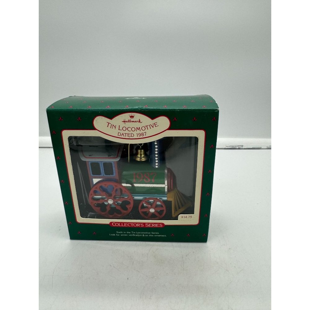 Vintage 1987 Hallmark Tin Locomotive Train Christmas Ornament